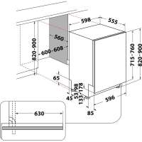 Bauknecht B8KI HP42 LCA  Vollintegrierter Geschirrspüler 60 cm